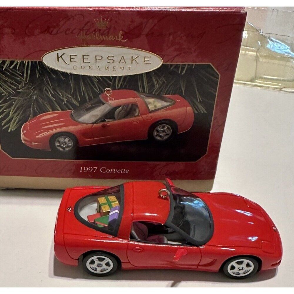 1997 Chevrolet Red Corvette Hallmark Keepsake Christmas Ornament 4"